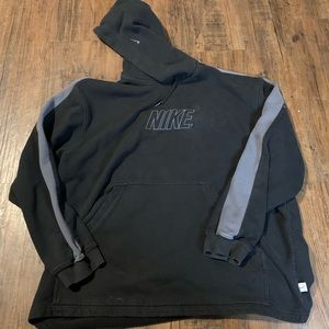 Vintage 00s men’s Nike hoodie black and gray extra-large